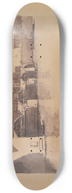 Eugne Bjot - Dmolition du pont Notre-Dame 8.25 inch art skate deck Eugne Bjot - Dmolition du pont Notre-Dame 8.25 inch art skate deck
