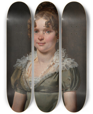 Triptych art skateboard deck of Martin Drlling Madame Nicolas Louis Faret by Martin Drolling (1752-1817)