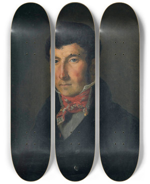 Triptych art skateboard deck of Eugne Delacroix Portrait De Fougerat by Eugene Delacroix (1798-1863) Triptych art skateboard deck of Eugne Delacroix Portrait De Fougerat by Eugene Delacroix (1798-1863)