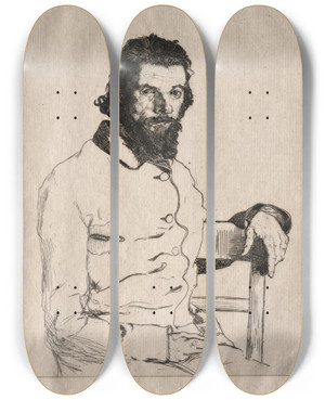 Triptych art skateboard deck of Flix Bracquemond Portrait Of Meryon Seated by Felix Bracquemond (1833-1914) Triptych art skateboard deck of Flix Bracquemond Portrait Of Meryon Seated by Felix Bracquemond (1833-1914)