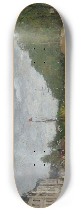 Eugne Boudin - Bruxelles, le canal de lalle verte 8.25 inch art skate deck Eugne Boudin - Bruxelles, le canal de lalle verte 8.25 inch art skate deck