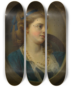 Triptych art skateboard deck of Jeanfranois Gilles Colson Portrait Of A Girl by Jean-Franois Gilles Colson (1733-1803) Triptych art skateboard deck of Jeanfranois Gilles Colson Portrait Of A Girl by Jean-Franois Gilles Colson (1733-1803)