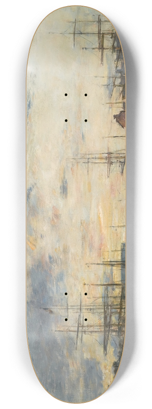 Eugne Boudin - Fcamp, Le Bassin au coucher du soleil 8.25 inch art skate deck