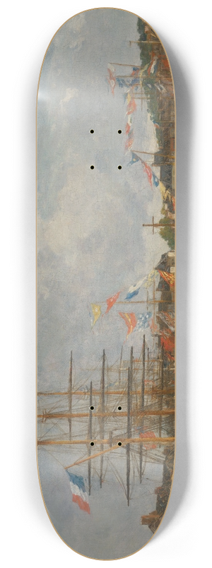 Eugne Boudin - Fte dans le bassin dHonfleur 8.25 inch art skate deck Eugne Boudin - Fte dans le bassin dHonfleur 8.25 inch art skate deck