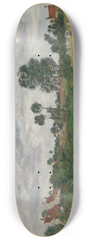 Eugne Boudin - La maison du fermier, environs de Dunkerque 8.25 inch art skate deck