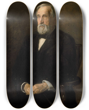 Triptych art skateboard deck of Thomas Eakins Portrait Of John B Gest by Thomas Eakins (1844-1916)