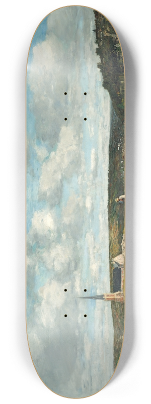 Eugne Boudin - Paysage aux environs de Deauville 8.25 inch art skate deck Eugne Boudin - Paysage aux environs de Deauville 8.25 inch art skate deck