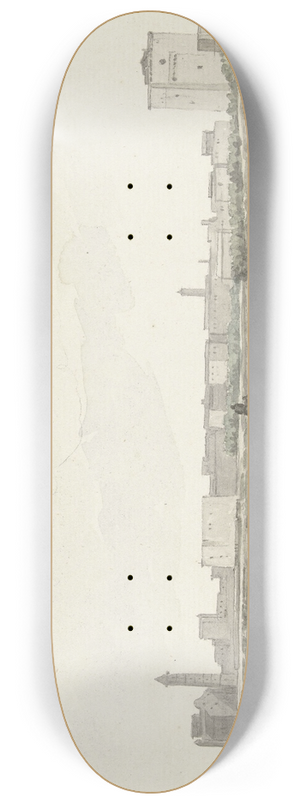 Abraham-Louis-Rodolphe Ducros - Gezicht op Trani gelegen aan de kust 8.25 inch art skate deck Abraham-Louis-Rodolphe Ducros - Gezicht op Trani gelegen aan de kust 8.25 inch art skate deck