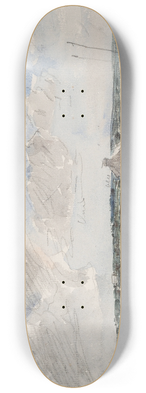 Eugne Boudin - Plougastel, le passage  lembouchure de la rivire de Landerneau 8.25 inch art skate deck Eugne Boudin - Plougastel, le passage  lembouchure de la rivire de Landerneau 8.25 inch art skate deck