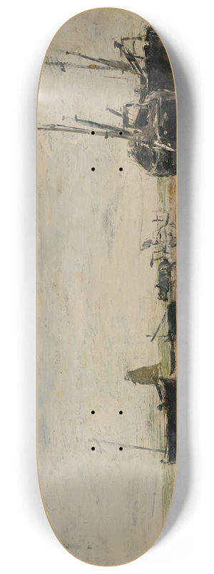 Eugne Boudin - Rivage De Berk, Mare Basse 8.25 inch art skate deck