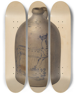 Triptych art skateboard deck of Giacinto Capelli Jug_2 by Giacinto Capelli (20-)
