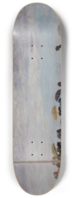Eugne Boudin - The beach 8.25 inch art skate deck