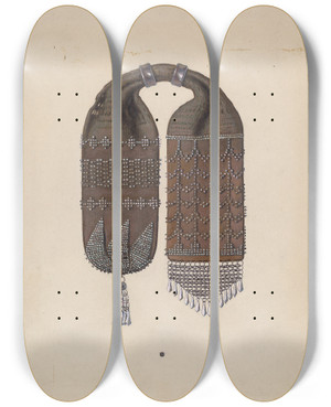 Triptych art skateboard deck of William High Bag by William High