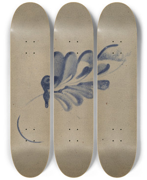 Triptych art skateboard deck of Nicholas Amantea Jar_8 by Nicholas Amantea (1900-1978)
