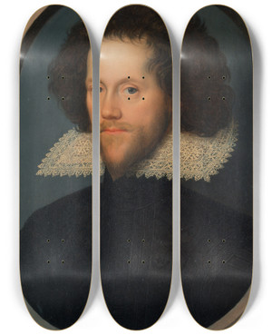 Triptych art skateboard deck of William Larkin Sir William Pope by William Larkin (1580-1619)