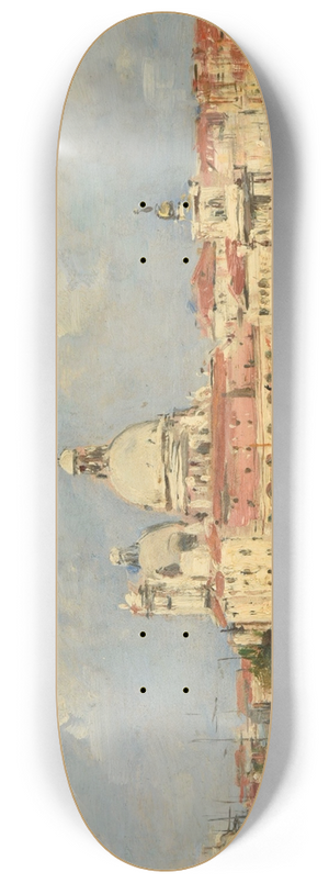 Eugne Boudin - Venise. La douane et Notre-Dame-de-la-Salute 8.25 inch art skate deck