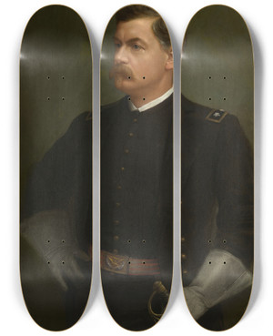 Triptych art skateboard deck of Julian Scott George Brinton Mcclellan by Julian Scott (1846-1901)