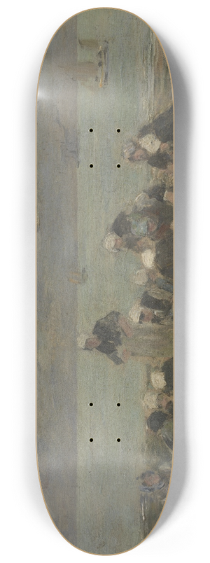 Eugne Boudin - Women Washing Clothes at tretat 8.25 inch art skate deck