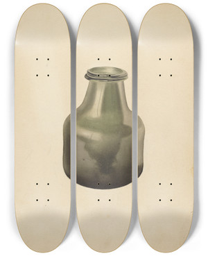 Triptych art skateboard deck of Alvin Shiren Jar by Alvin Shiren