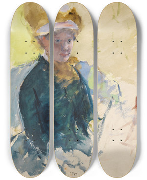 Triptych art skateboard deck of Mary Cassatt Selfportrait by Mary Cassatt (1844-1926) Triptych art skateboard deck of Mary Cassatt Selfportrait by Mary Cassatt (1844-1926)