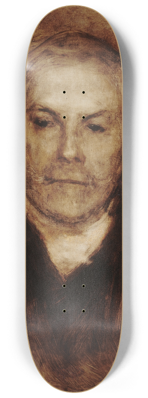 Eugne Carriere - Portrait dEdmond de Goncourt (1822-1896), crivain. 8.25 inch art skate deck