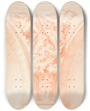Triptych art skateboard deck of After Domenichino Saint Mark by After Domenichino (1581-1641) Triptych art skateboard deck of After Domenichino Saint Mark by After Domenichino (1581-1641)
