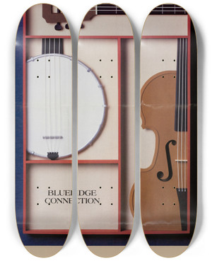 Triptych art skateboard deck of Us Information Agency Blueridge Connection by U S Information Agency (1953-1999)