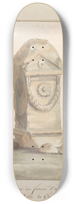 Abraham-Louis-Rodolphe Ducros - Grafmonument in vorm van klassiek altaar in stad Gozo 8.25 inch art skate deck Abraham-Louis-Rodolphe Ducros - Grafmonument in vorm van klassiek altaar in stad Gozo 8.25 inch art skate deck