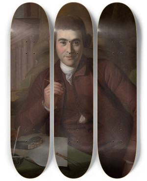 Triptych art skateboard deck of Charles Willson Peale William Buckland by Charles Willson Peale (1741-1827)