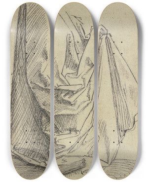 Triptych art skateboard deck of Hans Brosamer Hanging Pouf_1 by Hans Brosamer (1495-1554)