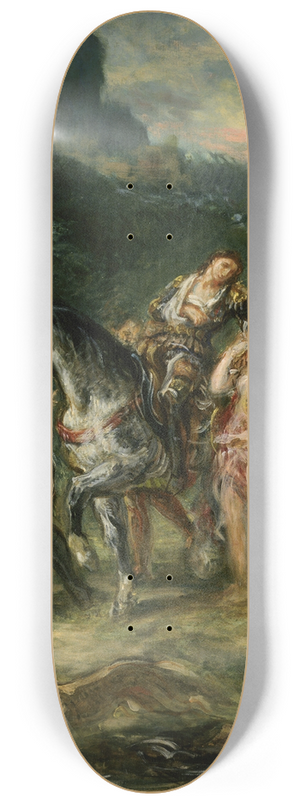 Eugne Delacroix - Angelica and the wounded Medoro 8.25 inch art skate deck