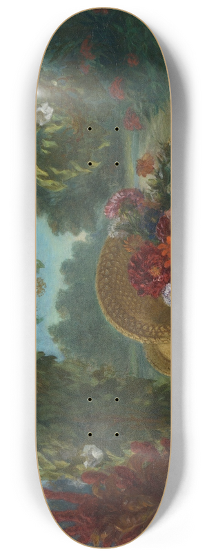 Eugne Delacroix - Basket of Flowers 8.25 inch art skate deck