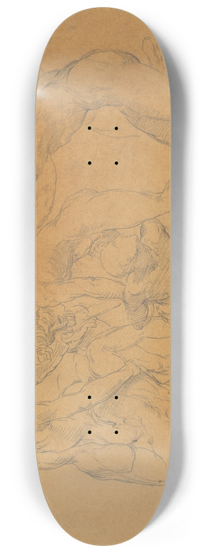 Eugne Delacroix - Battle Scene with a Prisoner Being Bound, after Raphael 8.25 inch art skate deck