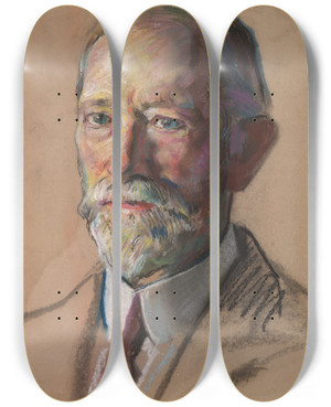 Triptych art skateboard deck of William Sergeant Kendall Addison Van Name Ba 1858Librarian18651905 by William Sergeant Kendall (1869-1938)