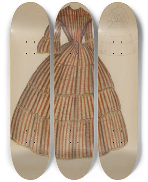Triptych art skateboard deck of Herbert Marsh Dress by Herbert Marsh