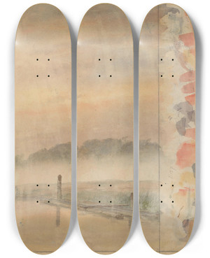 Triptych art skateboard deck of Andreas Schelfhout Aanlegsteiger by Andreas Schelfhout (1787-1870) Triptych art skateboard deck of Andreas Schelfhout Aanlegsteiger by Andreas Schelfhout (1787-1870)