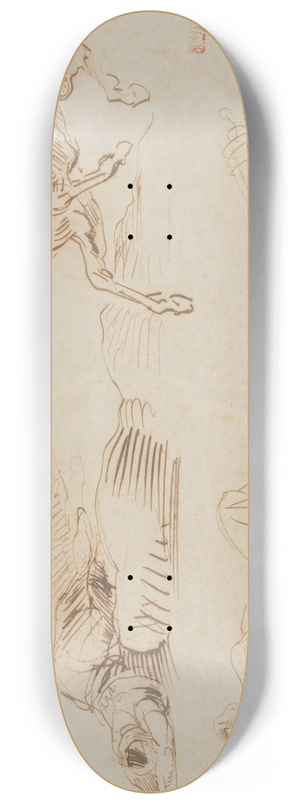 Eugne Delacroix - Fallen Warriors and a Runaway Horse 8.25 inch art skate deck Eugne Delacroix - Fallen Warriors and a Runaway Horse 8.25 inch art skate deck