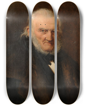 Triptych art skateboard deck of Julie Wilhelmine Hagenschwarz Portrait Of Artist August Hagen by Julie Wilhelmine Hagen-Schwarz (1824-1902) Triptych art skateboard deck of Julie Wilhelmine Hagenschwarz Portrait Of Artist August Hagen by Julie Wilhelmine Hagen-Schwarz (1824-1902)