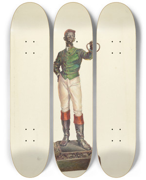 Triptych art skateboard deck of Robert Wr Taylor Hitching Post_1 by Robert W R Taylor (20-)