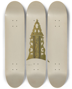 Triptych art skateboard deck of Albert Levone Patch Box From Ky Rifle_2 by Albert Levone (20-)