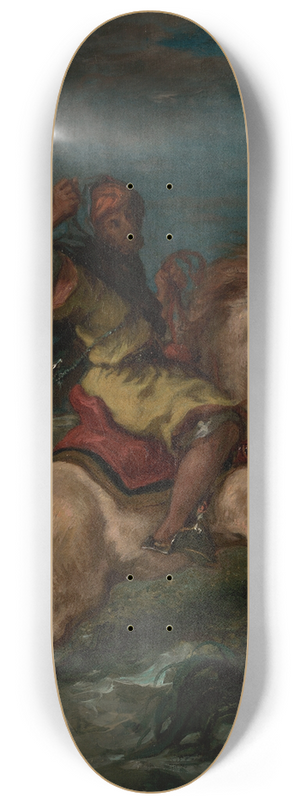 Eugne Delacroix - Moroccan Horseman Crossing a Ford 8.25 inch art skate deck