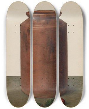 Triptych art skateboard deck of John Matulis Preserve Jar_2 by John Matulis
