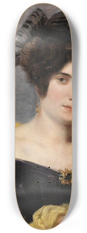Eugne Delacroix - Portrait of Madame Franois Simon 8.25 inch art skate deck Eugne Delacroix - Portrait of Madame Franois Simon 8.25 inch art skate deck