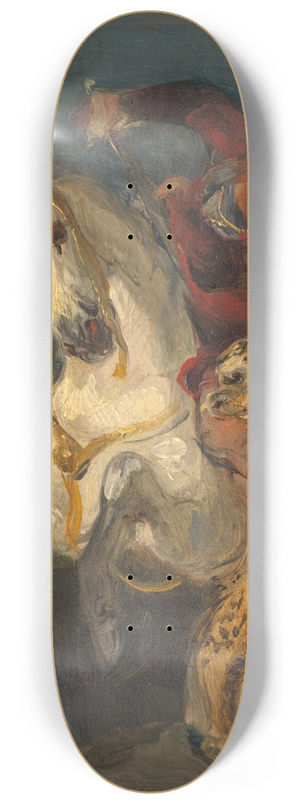 Eugne Delacroix - Rider Attacked by a Jaguar 8.25 inch art skate deck Eugne Delacroix - Rider Attacked by a Jaguar 8.25 inch art skate deck