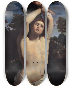Triptych art skateboard deck of Guido Reni Saint Sebastian_1 by Guido Reni (1575-1642) Triptych art skateboard deck of Guido Reni Saint Sebastian_1 by Guido Reni (1575-1642)