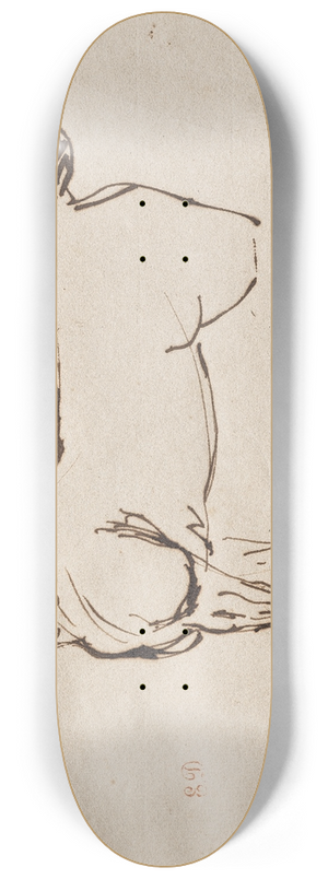 Eugne Delacroix - Study of a Horse 8.25 inch art skate deck Eugne Delacroix - Study of a Horse 8.25 inch art skate deck