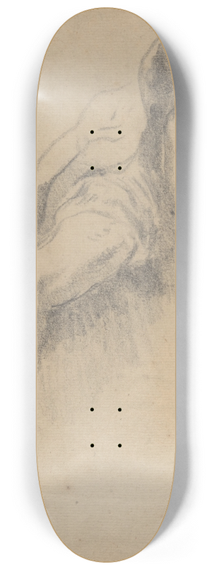 Eugne Delacroix - Study of a Left Arm and Hand 8.25 inch art skate deck