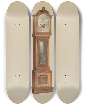 Triptych art skateboard deck of Lawrence Phillips Clock_14 by Lawrence Phillips