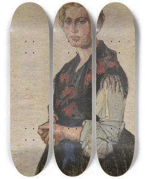 Triptych art skateboard deck of Artur Nikodem Mdl Aus Seis by Artur Nikodem (1870-1940)
