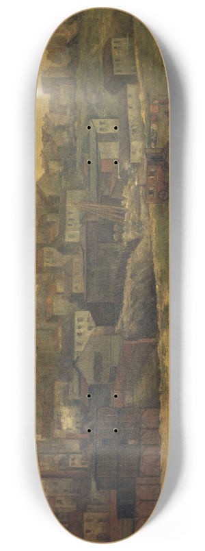 Eugne de Mnorval - La Butte aux Cailles, vue de la rue Vulpian, 13me arrondissement. 8.25 inch art skate deck